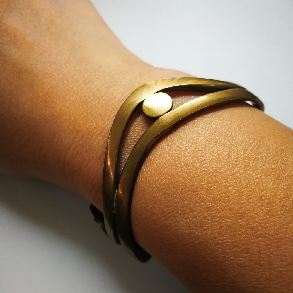 A brass well-designed bracelet